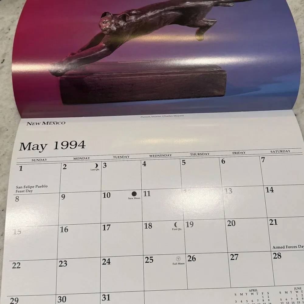 1994 New Mexico Magazine Distinguished Artist's Calendar The Moyers Family New ￼